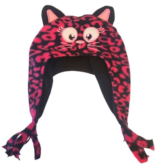 18" Doll Fleece Coat and Kitty Cat Hat Set Pink and Black‎ - Picture 3 of 12